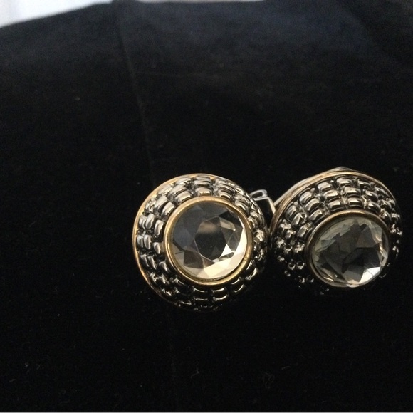 Vintage Necklace with Matching Earrings Silver/Gold/Crystal - Picture 5 of 8